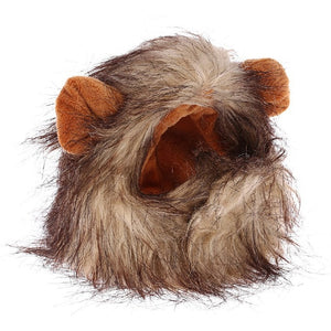 Funny Cute Pet Cat Costume Lion Mane Wig Cap Hat For Cat Dog Halloween Christmas Clothes Fancy Dress With Ears Pet Clothes