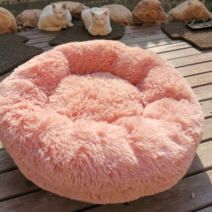 VIP LINK - Dog Long Plush Dounts Beds Calming Bed Hondenmand Pet Kennel Super Soft Fluffy Comfortable for Large Dog / Cat House