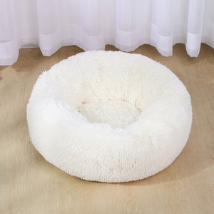 VIP LINK - Dog Long Plush Dounts Beds Calming Bed Hondenmand Pet Kennel Super Soft Fluffy Comfortable for Large Dog / Cat House