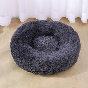 VIP LINK - Dog Long Plush Dounts Beds Calming Bed Hondenmand Pet Kennel Super Soft Fluffy Comfortable for Large Dog / Cat House