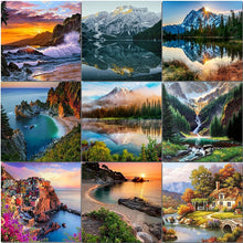 Load image into Gallery viewer, Painting By Numbers On Canvas With Frame Diy Kit For Adults Scenery Drawing Acrylic Paint Oil Picture Of Coloring By Numbers Art
